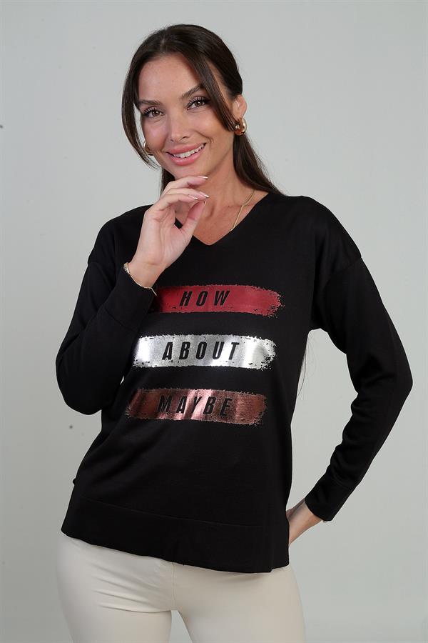 Chemisier en maille imprimé à col V pour femme