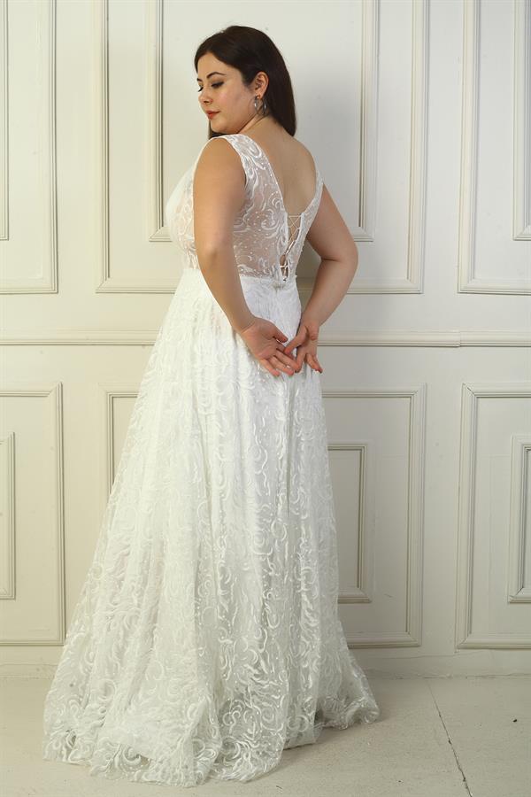 Robe de soirée longue pour femme, décolleté en V devant et dos, pli poitrine, laçage au dos, doublée, imprimé floqué pailleté