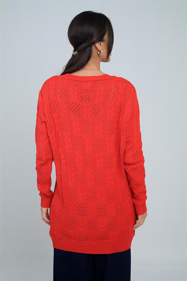 Gilet mercerisé décontracté à col en V et boutons pour femme