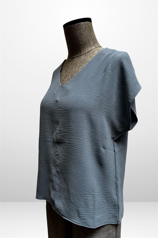 Kadın V Yaka Ayrobin Bluz