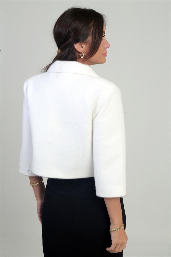 Boléro doublé à col Peter Pan pour femme