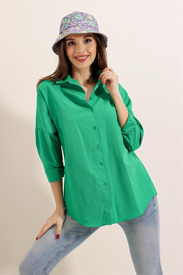 Chemise basique longue oversize