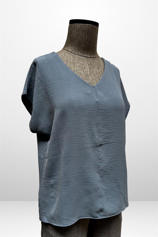 Kadın V Yaka Ayrobin Bluz