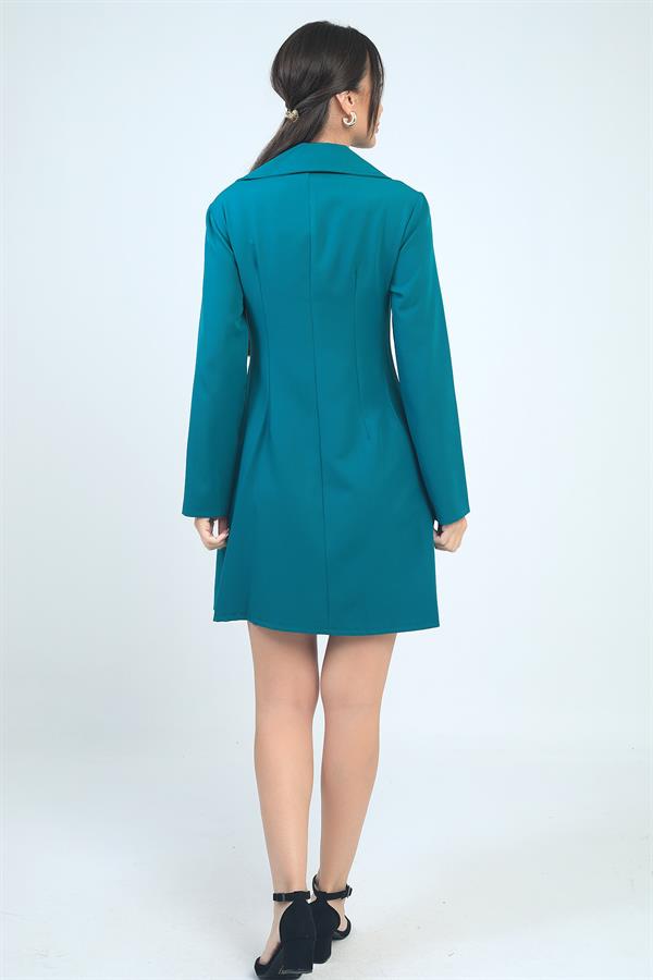 Women's Short Dress with Zipper Detail