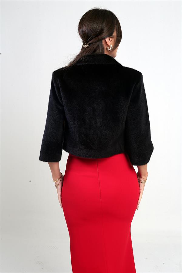 Boléro doublé à col Peter Pan pour femme