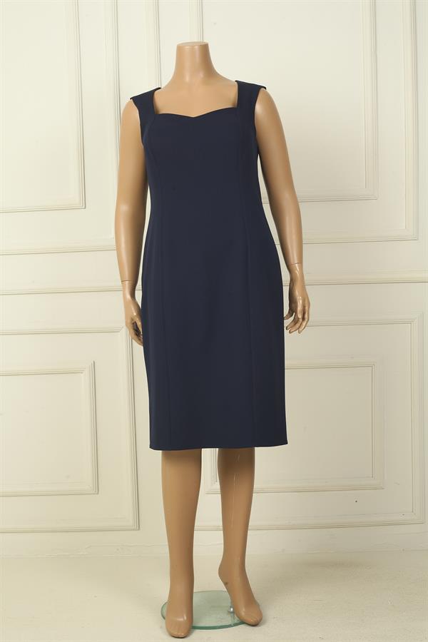 Thick-Strapped Lined Crepe Short Dress