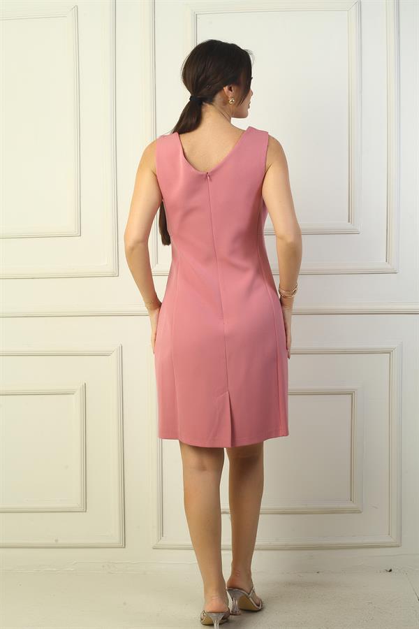 V-Neck Classic Crop Dress