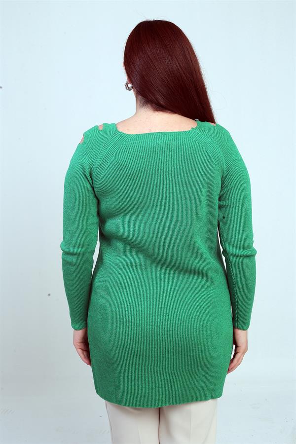 Pull tunique de sport grande taille à épaules dénudées