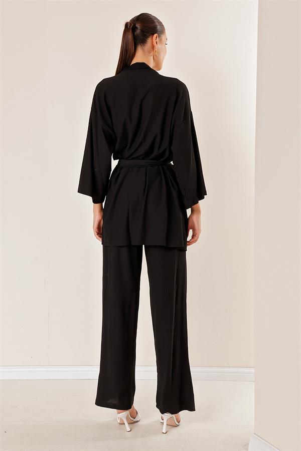 Bürümcük Pantolonu Cepli Kimono Takım