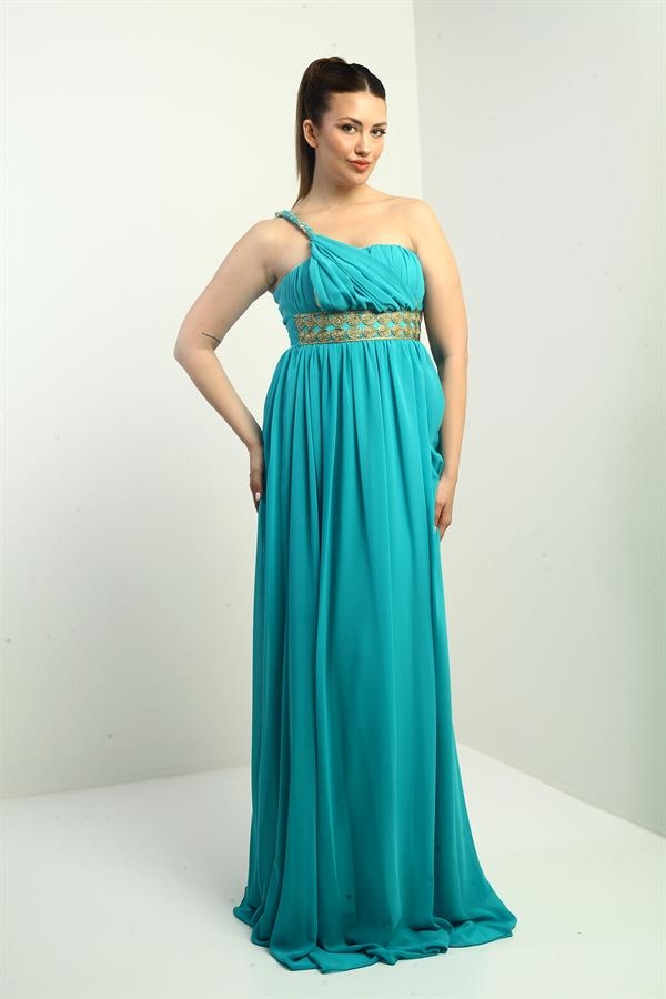 Robe longue asymétrique en mousseline pour femme, avec doublure tissée sur le devant