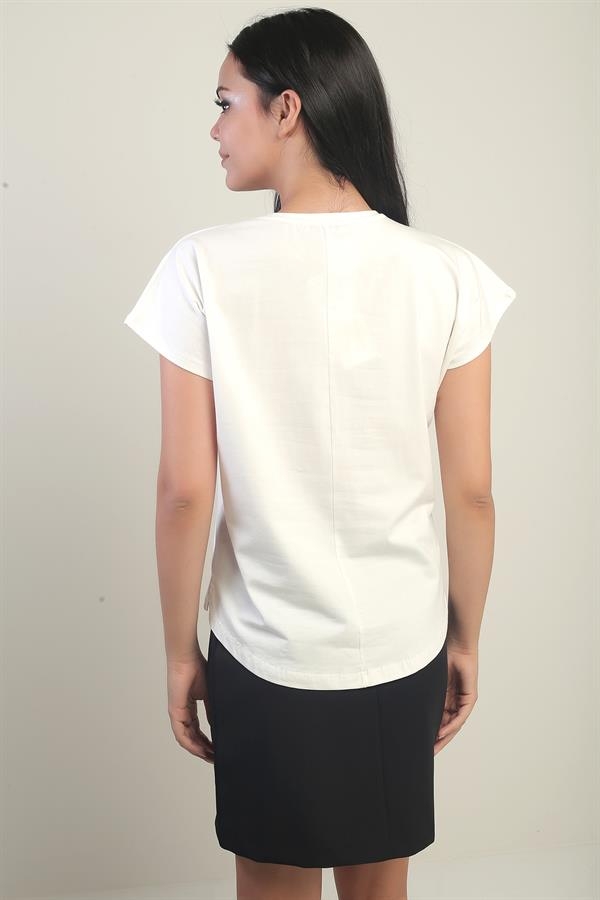 Women's Rose Detailed Lycra Blouse