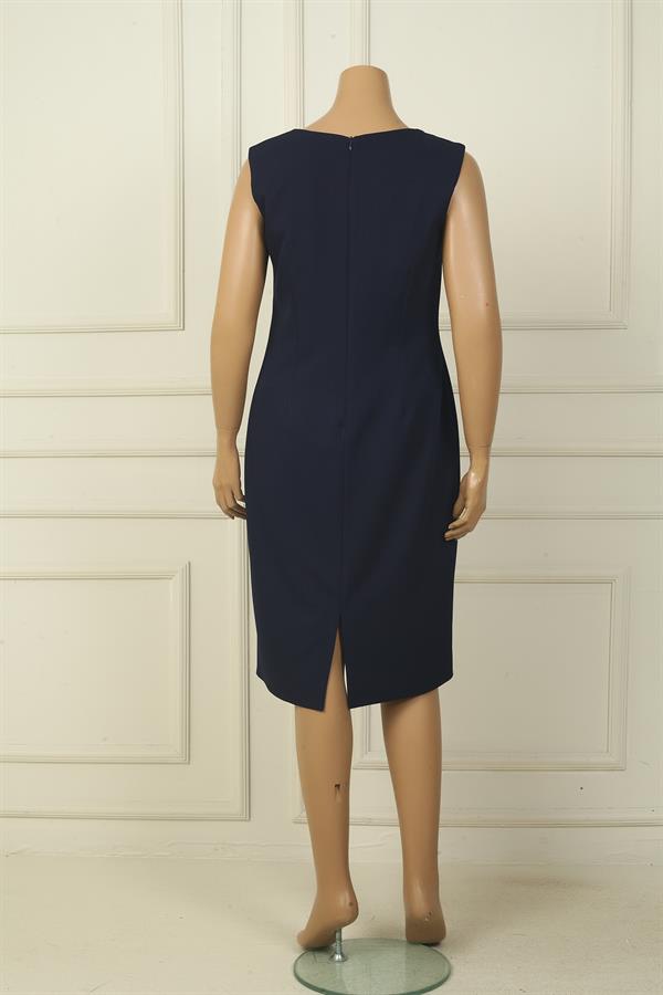 Thick-Strapped Lined Crepe Short Dress