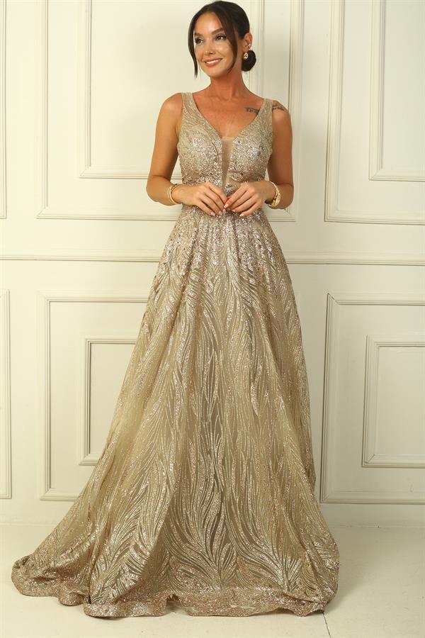 Glittery Ghost Tulle Princess Gown