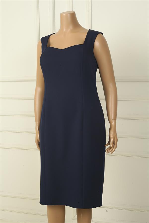 Thick-Strapped Lined Crepe Short Dress