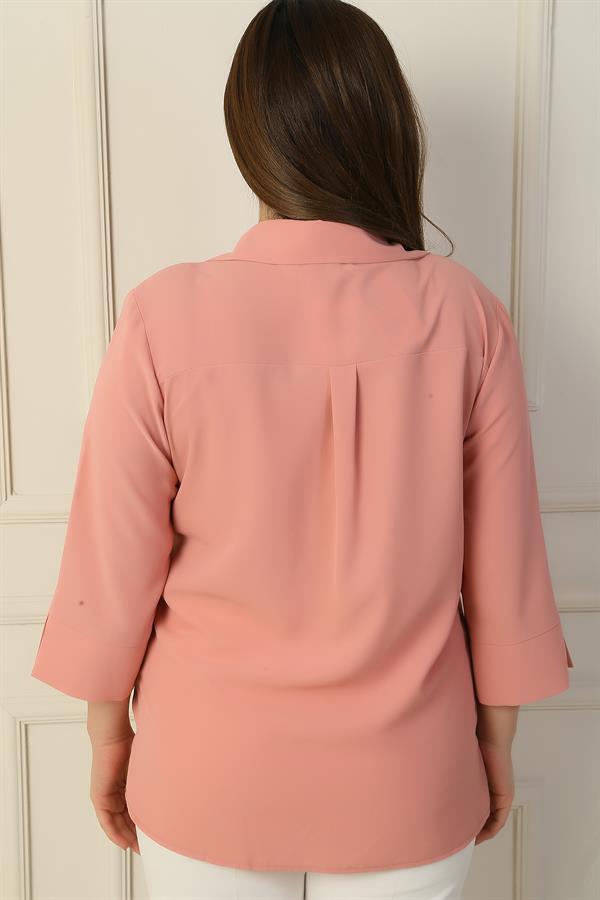 Polo Yaka Çeyrek Kol B.B. Bluz