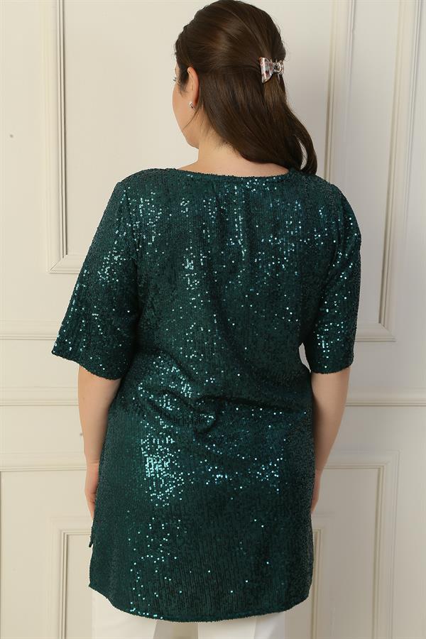 V-Neck Sequin BB Tunic