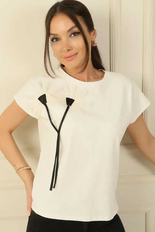 T-shirt à manches courtes imprimé floral