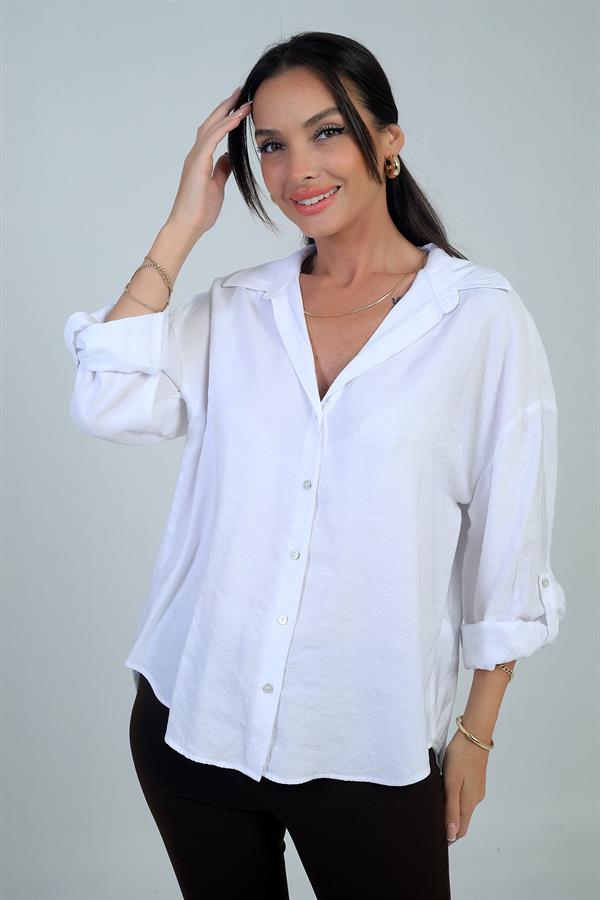 Women's Fold-Up Sleeve Lyocell Shirt