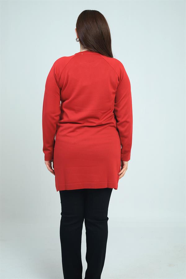 Blouse tunique en maille à froid grande taille pour femme