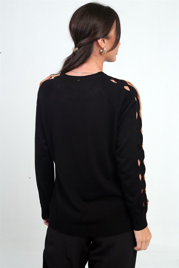 Chemisier rayé à manches longues pour femme