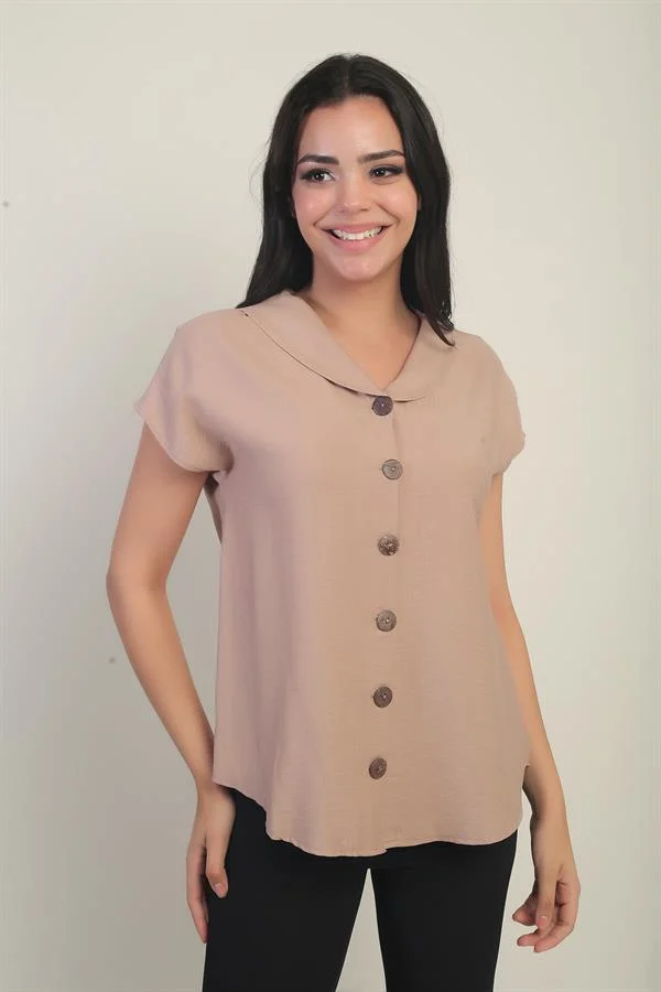 Kadın Şal Yaka Oversize Gömlek