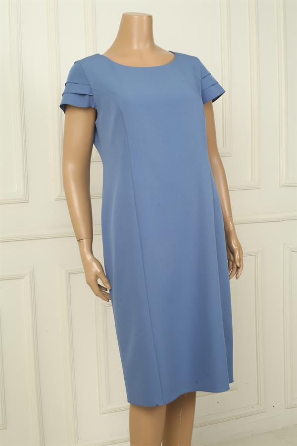 Robe courte en crêpe BB doublée à manches demi-lune à 3 couches pour femme