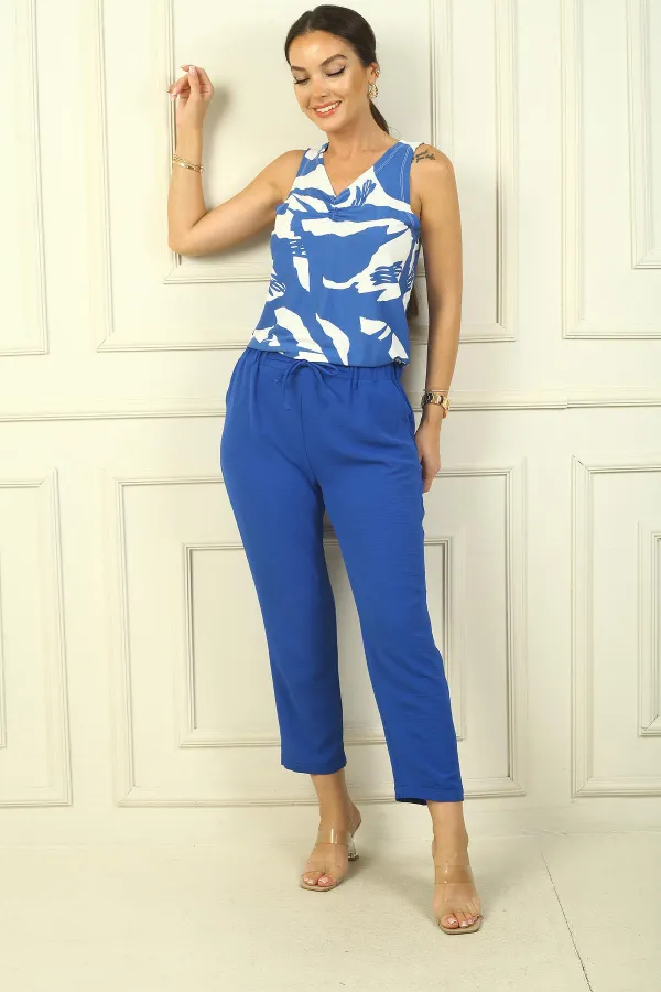 Beli Lastikli Cepli Dar Paça Ayrobin Pantolon