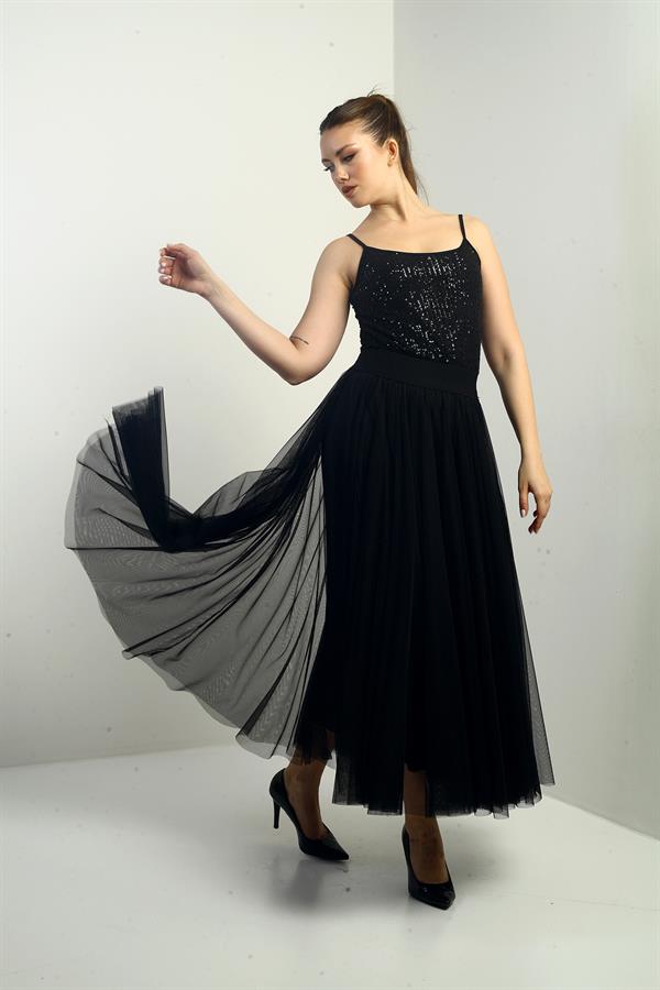 Women's Elastic Waist Lined Tulle Skirt