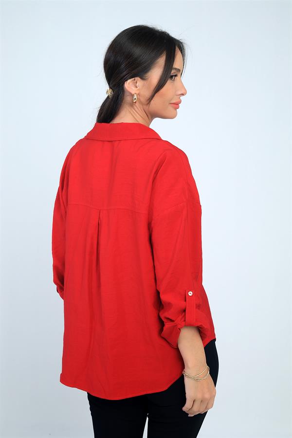 Women's Fold-Up Sleeve Lyocell Shirt