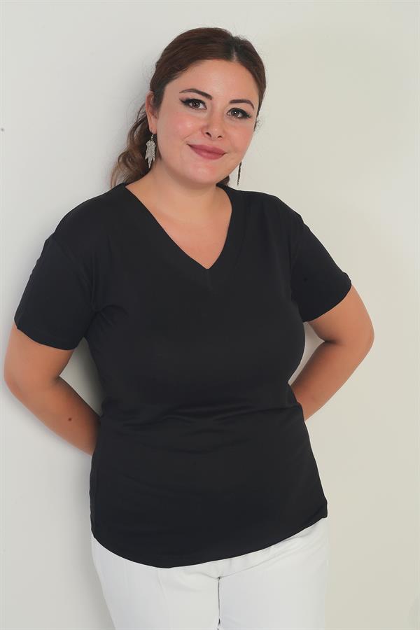 Women's V-Neck Lycra Plus Size Blouse