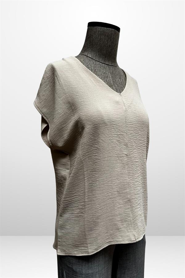 Kadın V Yaka Ayrobin Bluz