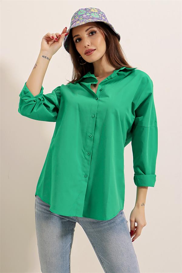 Chemise basique longue oversize