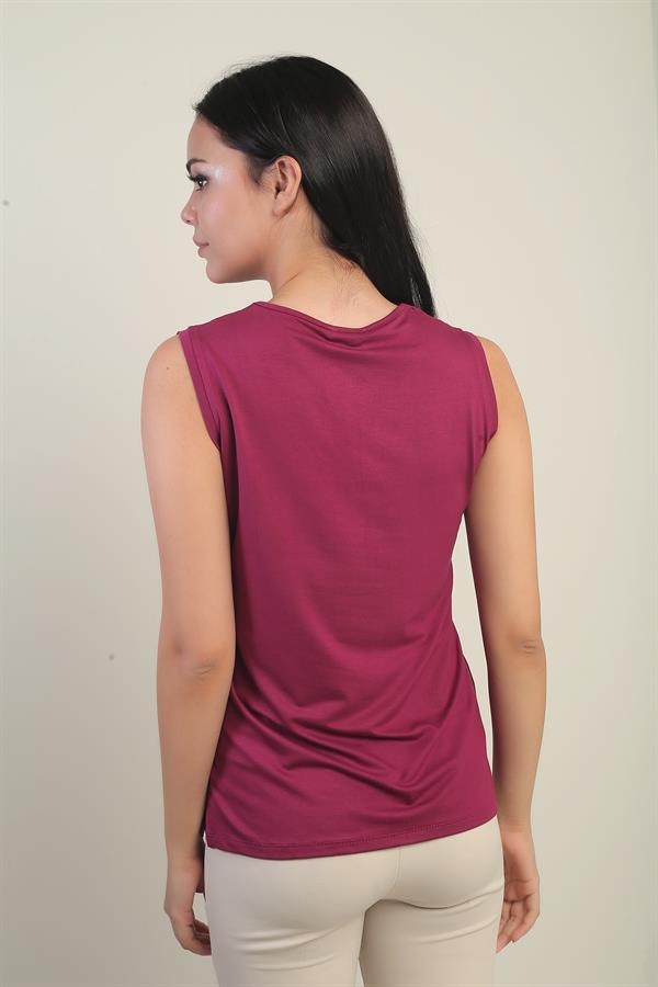 Women's V-Neck Sleeveless Lycra Blouse