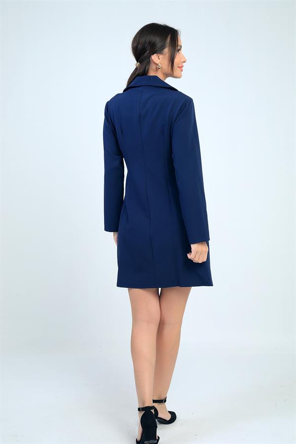 Women's Short Dress with Zipper Detail