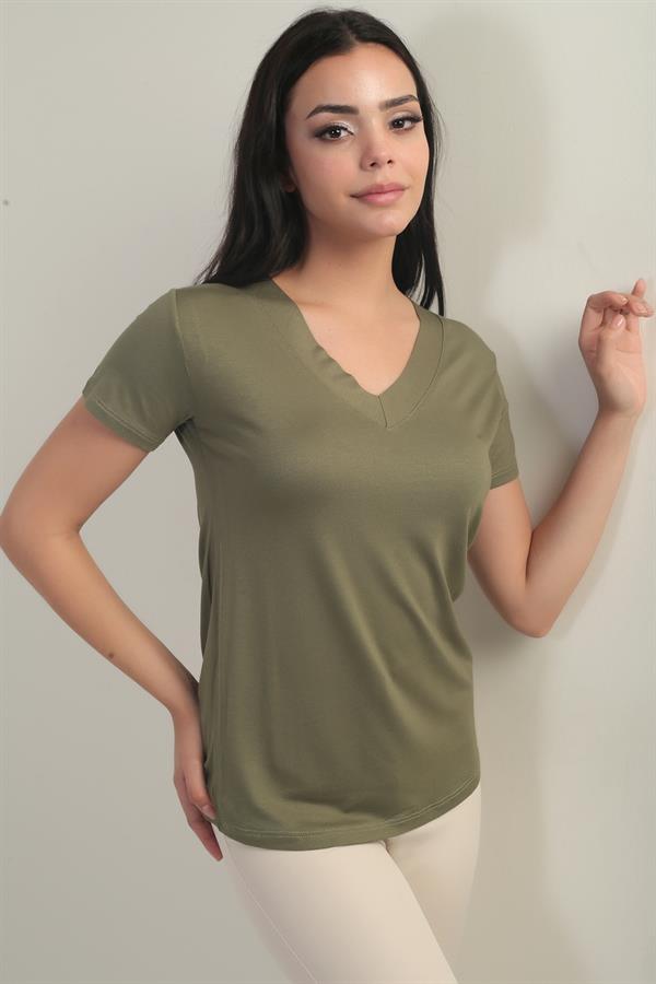 Women's V-Neck Lycra Blouse