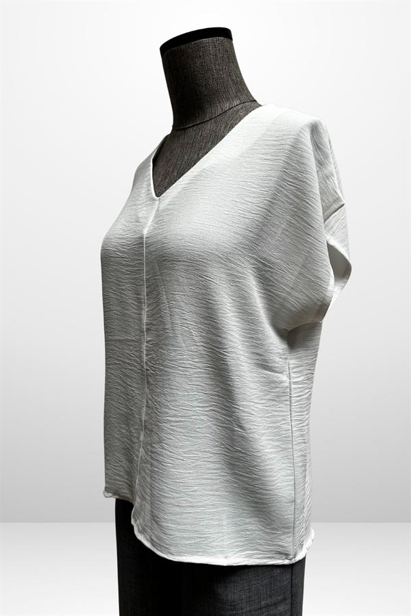 Kadın V Yaka Ayrobin Bluz