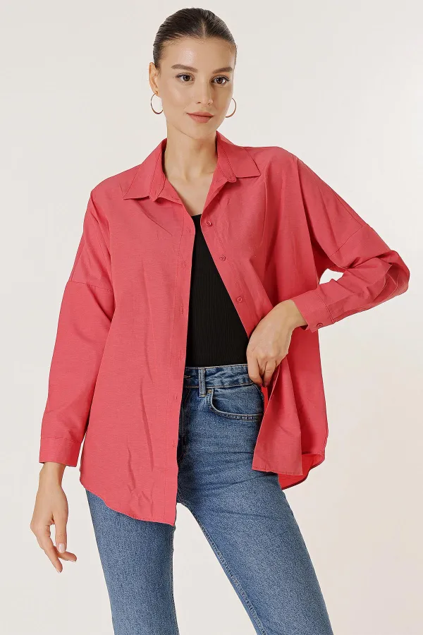 Chemise longue basique oversize