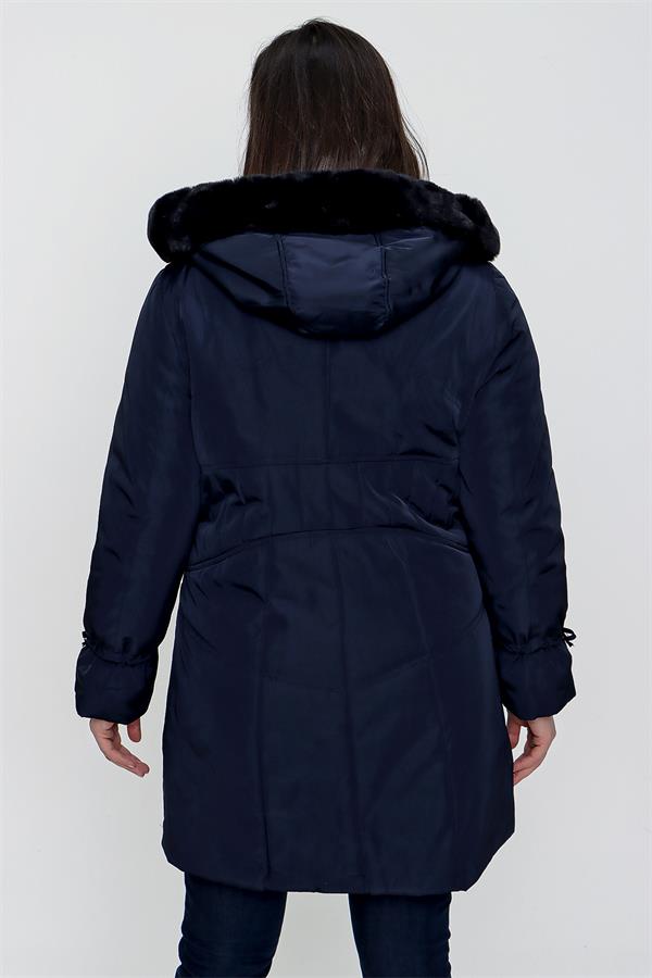 ANORAK DOUBLÉ À CAPUCHE AMOVIBLE GRANDES TAILLES