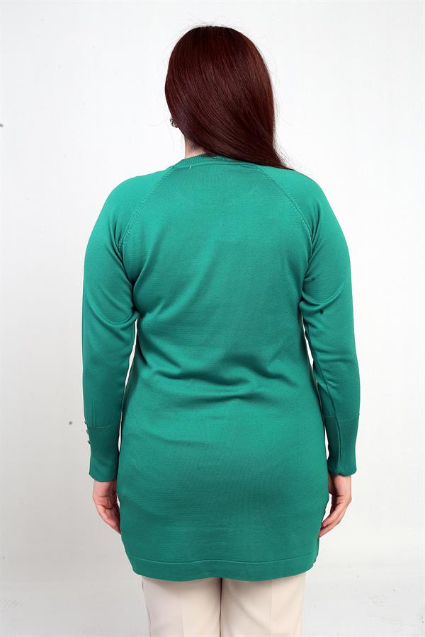 Blouse tunique grande taille pour femme, motif pied-de-poule, manches boutonnées