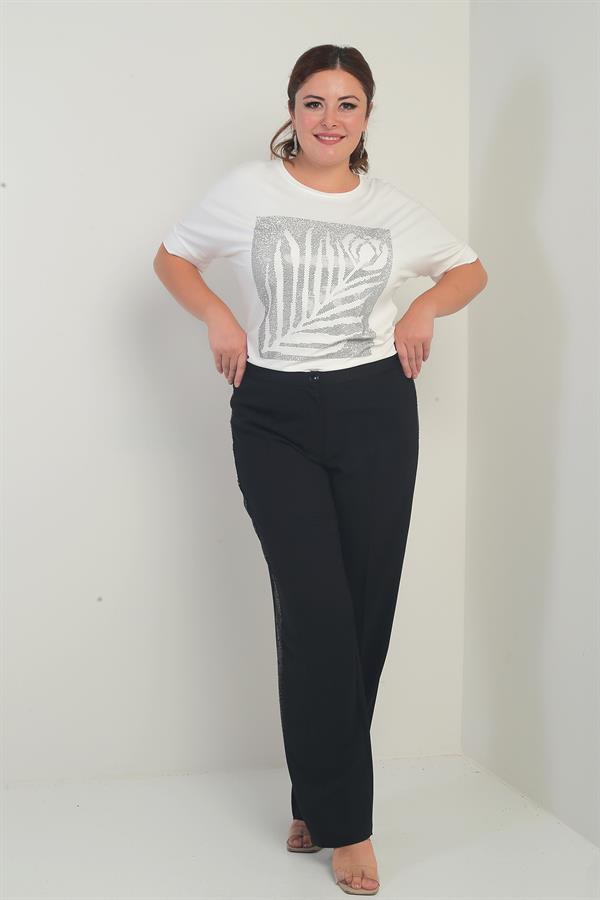 Culotte BB pour femme avec taille élastique et bordure latérale à paillettes