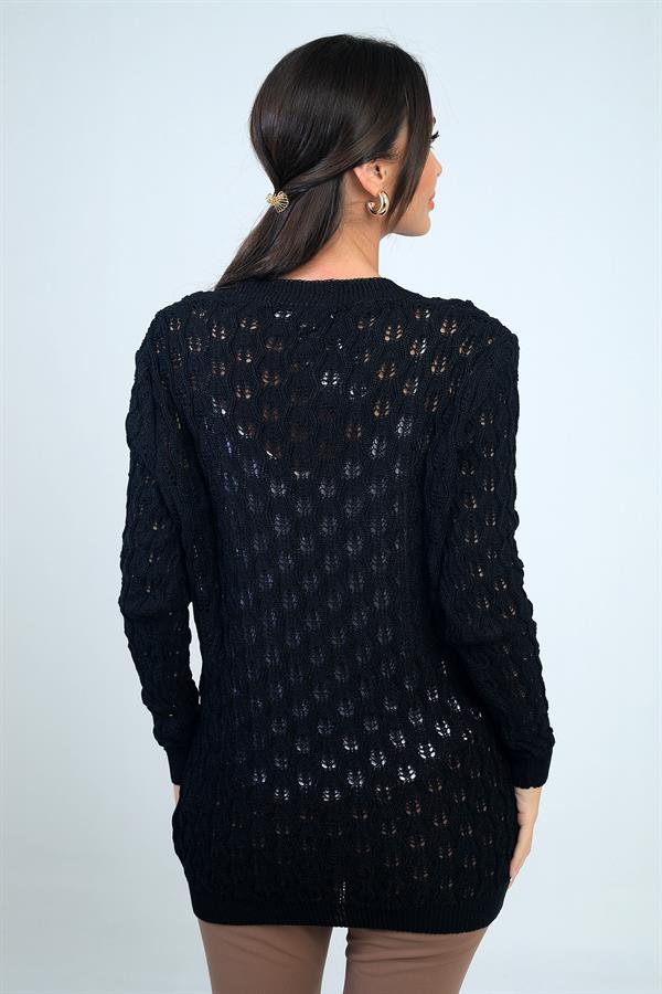 Gilet mercerisé décontracté à col en V et boutons pour femme