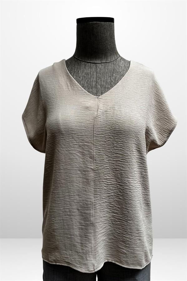 Kadın V Yaka Ayrobin Bluz