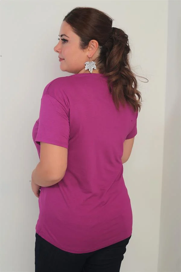 Women's V-Neck Lycra Plus Size Blouse