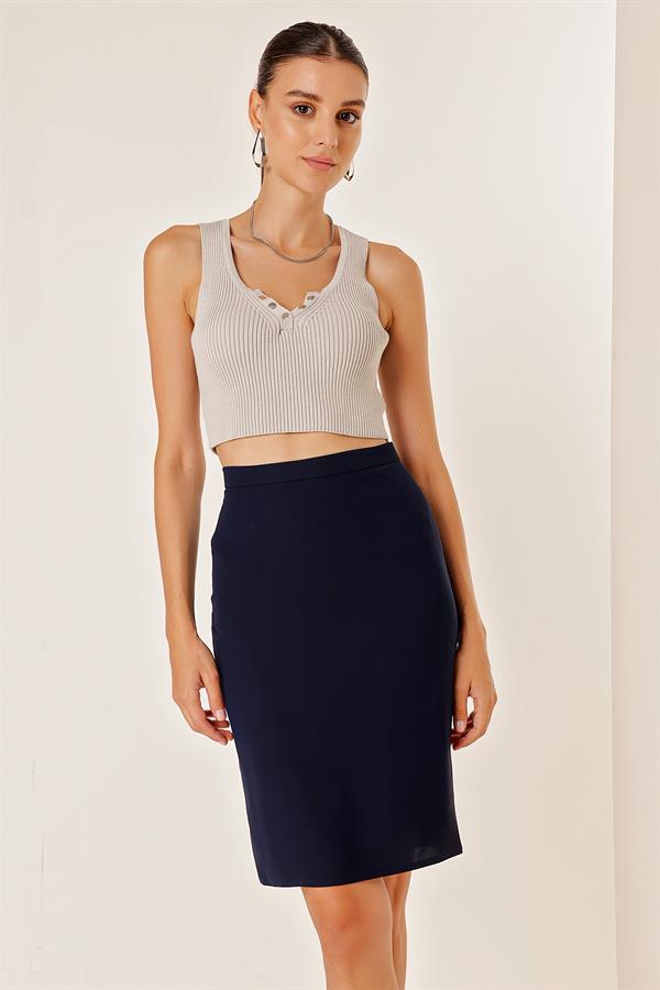 Kadın İthal Krep Küp Etek