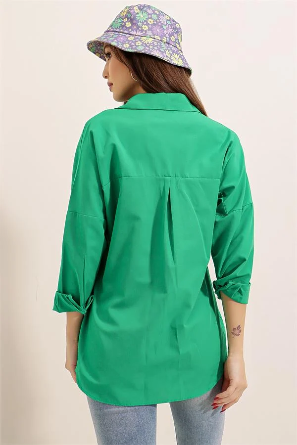 Chemise basique longue oversize