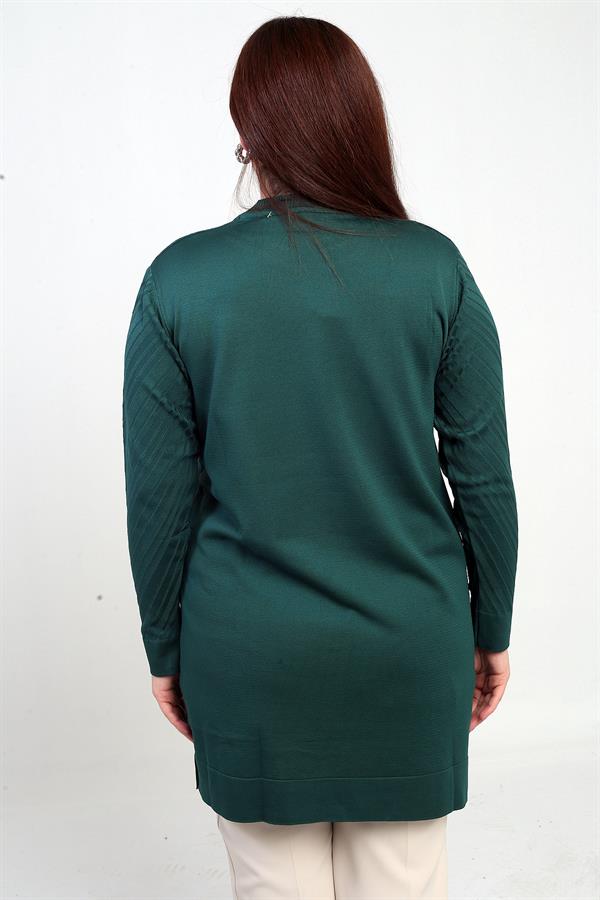 Blouse tunique grande taille à col rond pour femme