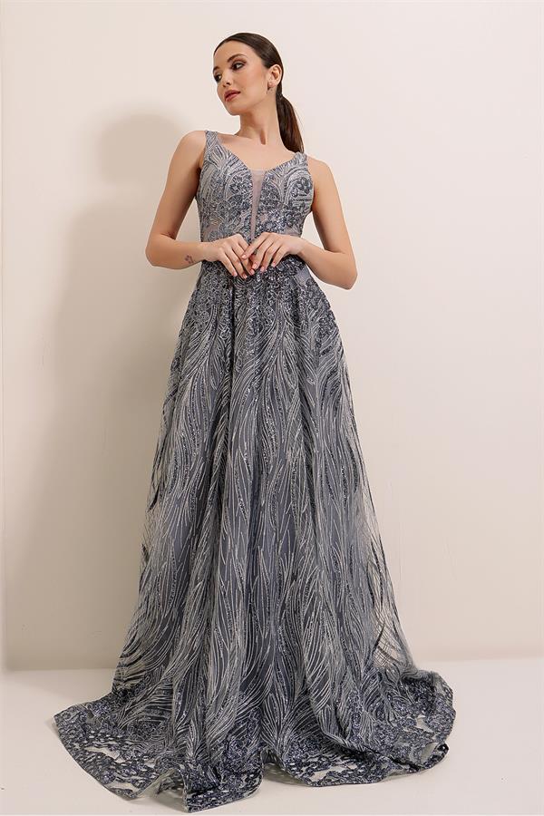 Simli Hayalet Tül Prenses Abiye