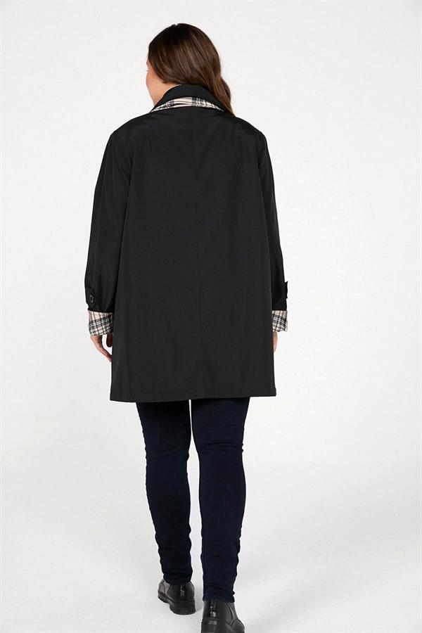 LINED, POCKET, ZIPPERED, SCARF ACCESSORY PLUS SIZE TRENCH COAT, BONDITE COAT