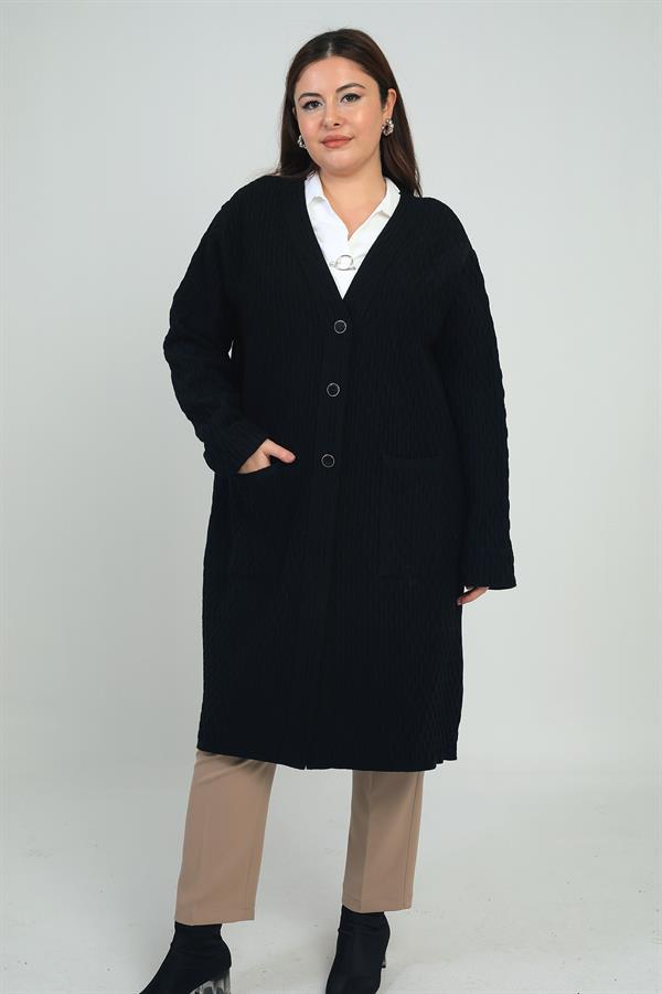 Gilet en maille lycra grande taille pour femme avec poches