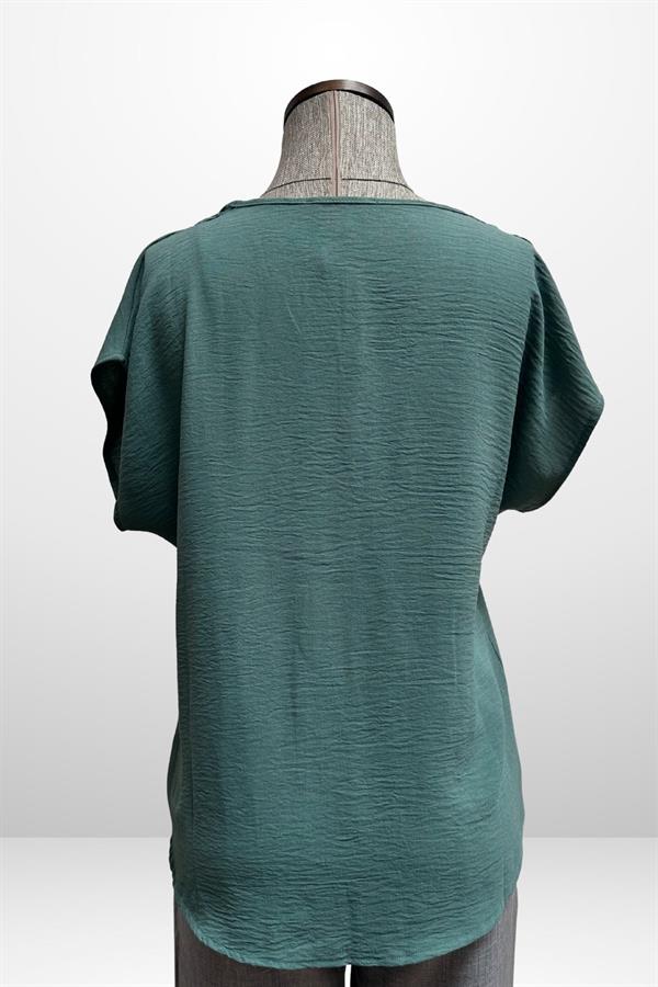 Kadın V Yaka Ayrobin Bluz